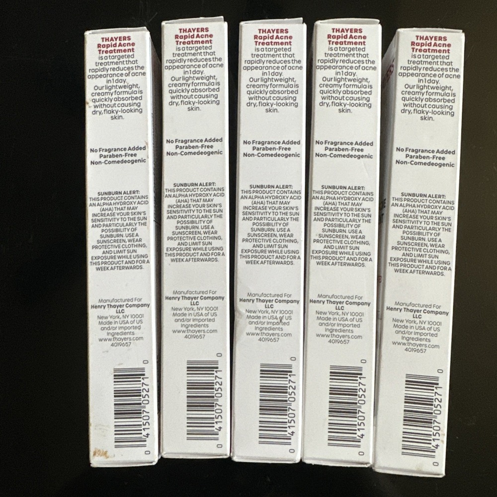 Set Of 5 New Thayers Rapid Acne Treatment 10% Sulfur Acne Prone Skin Exp 11/26 - Picture 3 of 6